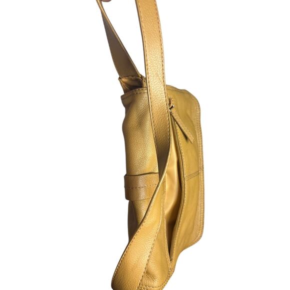 Kenneth Cole Reaction Camel Leather Shoulder Bag - Picture 13 of 15